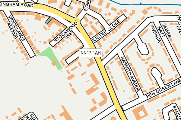 NN17 1AH map - OS OpenMap – Local (Ordnance Survey)