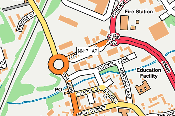 NN17 1AP map - OS OpenMap – Local (Ordnance Survey)