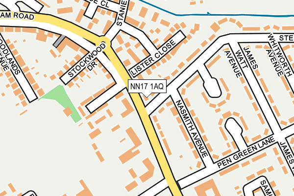 NN17 1AQ map - OS OpenMap – Local (Ordnance Survey)