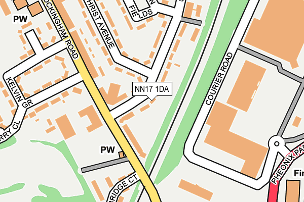 NN17 1DA map - OS OpenMap – Local (Ordnance Survey)