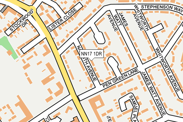 NN17 1DR map - OS OpenMap – Local (Ordnance Survey)