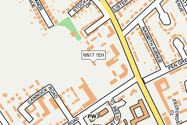 NN17 1EH map - OS OpenMap – Local (Ordnance Survey)