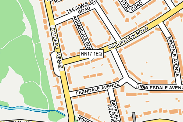 NN17 1EQ map - OS OpenMap – Local (Ordnance Survey)