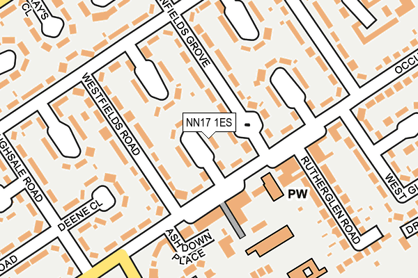 NN17 1ES map - OS OpenMap – Local (Ordnance Survey)
