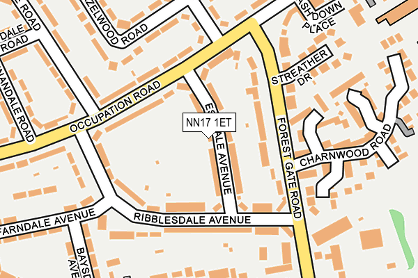 NN17 1ET map - OS OpenMap – Local (Ordnance Survey)
