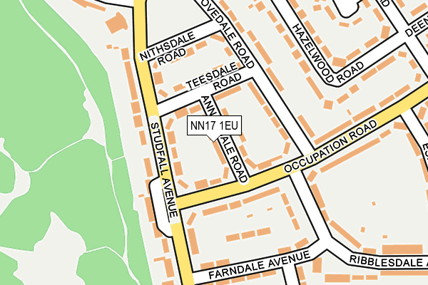 NN17 1EU map - OS OpenMap – Local (Ordnance Survey)