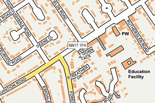 NN17 1FH map - OS OpenMap – Local (Ordnance Survey)