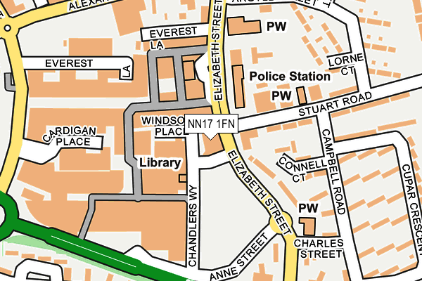 NN17 1FN map - OS OpenMap – Local (Ordnance Survey)
