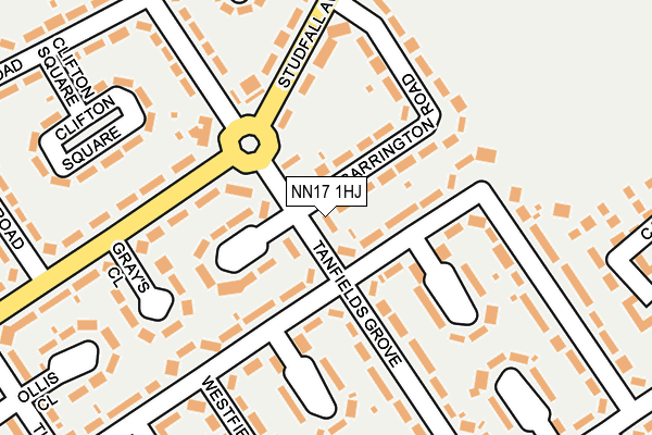 NN17 1HJ map - OS OpenMap – Local (Ordnance Survey)