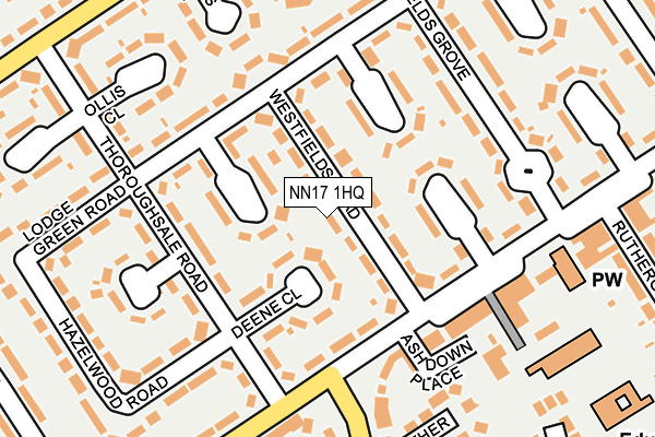 NN17 1HQ map - OS OpenMap – Local (Ordnance Survey)