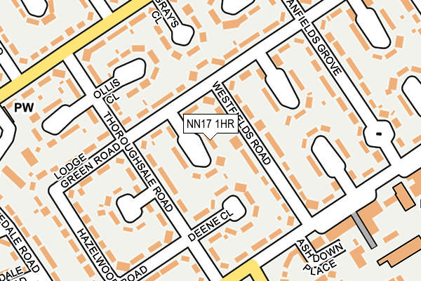 NN17 1HR map - OS OpenMap – Local (Ordnance Survey)