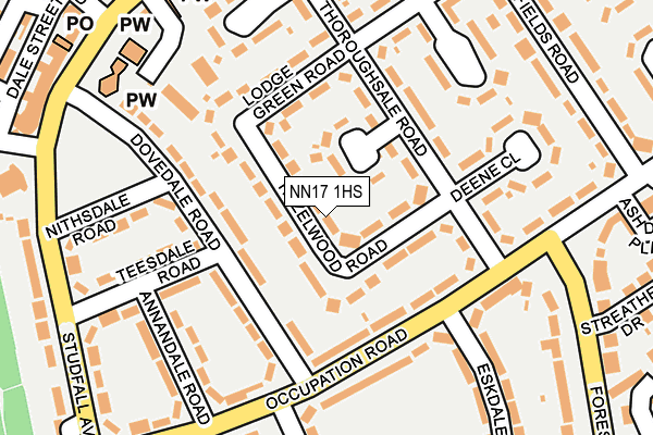 NN17 1HS map - OS OpenMap – Local (Ordnance Survey)