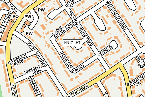 NN17 1HT map - OS OpenMap – Local (Ordnance Survey)