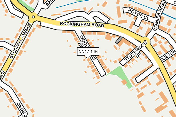 NN17 1JH map - OS OpenMap – Local (Ordnance Survey)