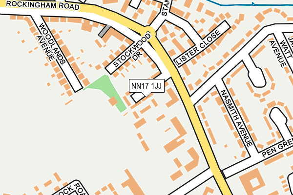 NN17 1JJ map - OS OpenMap – Local (Ordnance Survey)