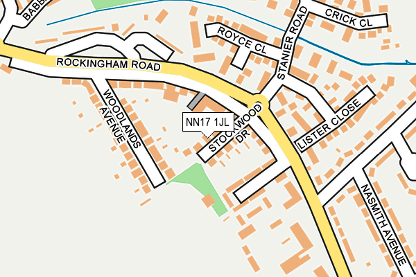 NN17 1JL map - OS OpenMap – Local (Ordnance Survey)