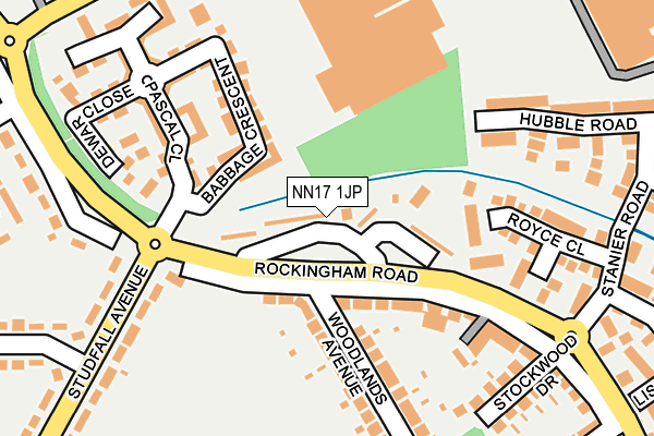 NN17 1JP map - OS OpenMap – Local (Ordnance Survey)