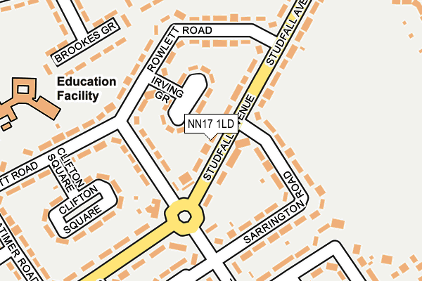 NN17 1LD map - OS OpenMap – Local (Ordnance Survey)
