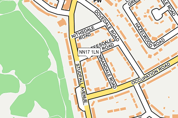 NN17 1LN map - OS OpenMap – Local (Ordnance Survey)