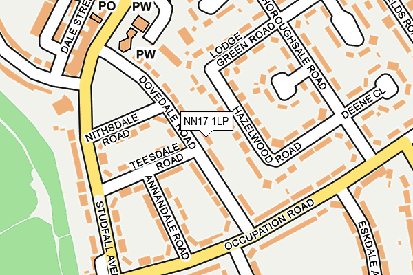 NN17 1LP map - OS OpenMap – Local (Ordnance Survey)