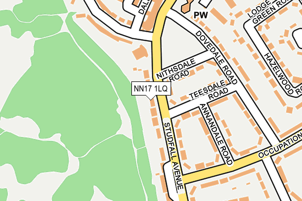 NN17 1LQ map - OS OpenMap – Local (Ordnance Survey)