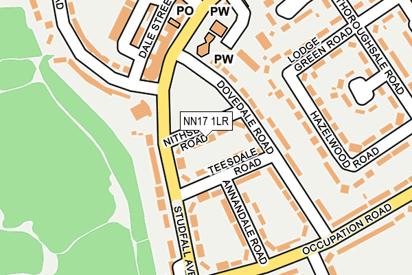 NN17 1LR map - OS OpenMap – Local (Ordnance Survey)