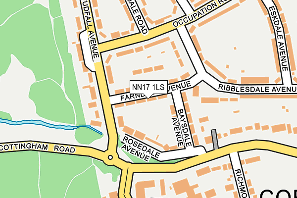 NN17 1LS map - OS OpenMap – Local (Ordnance Survey)