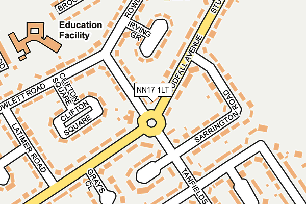 NN17 1LT map - OS OpenMap – Local (Ordnance Survey)