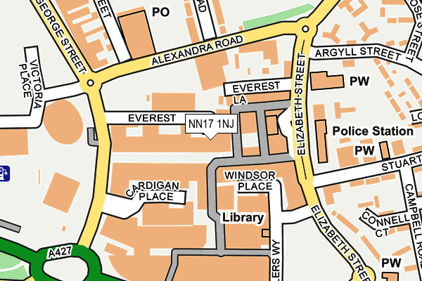 NN17 1NJ map - OS OpenMap – Local (Ordnance Survey)
