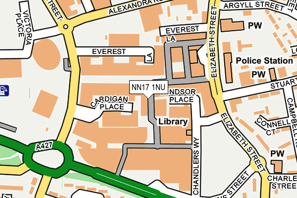 NN17 1NU map - OS OpenMap – Local (Ordnance Survey)