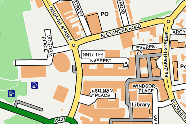 NN17 1PS map - OS OpenMap – Local (Ordnance Survey)