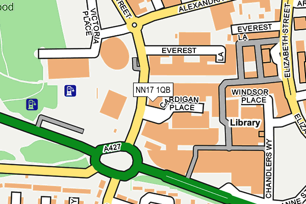 NN17 1QB map - OS OpenMap – Local (Ordnance Survey)