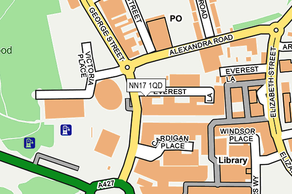 NN17 1QD map - OS OpenMap – Local (Ordnance Survey)