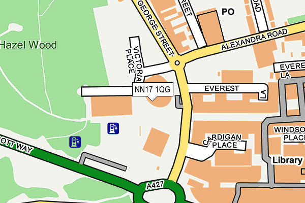 NN17 1QG map - OS OpenMap – Local (Ordnance Survey)