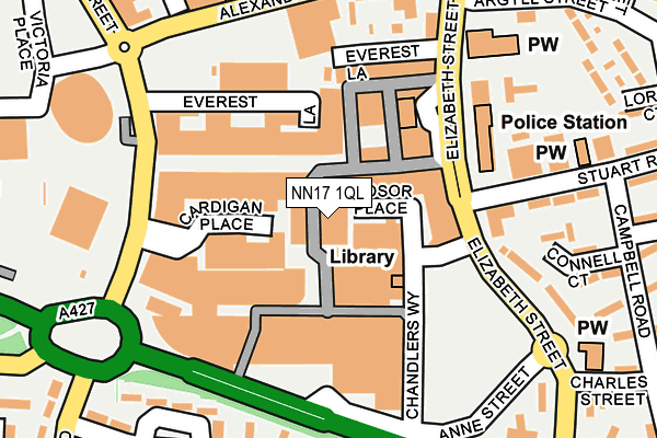 NN17 1QL map - OS OpenMap – Local (Ordnance Survey)