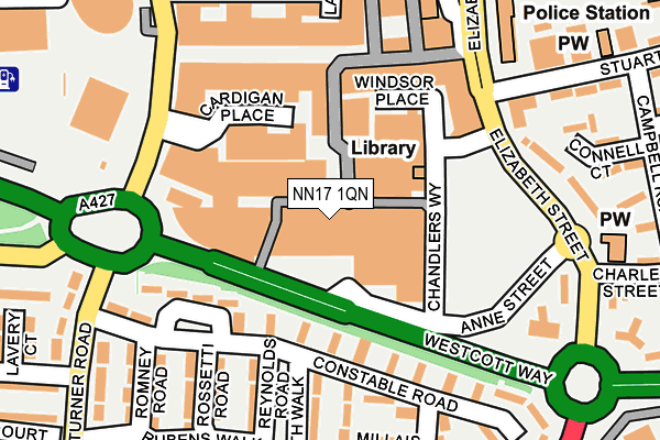 NN17 1QN map - OS OpenMap – Local (Ordnance Survey)