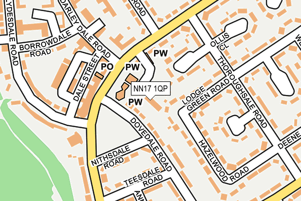 NN17 1QP map - OS OpenMap – Local (Ordnance Survey)