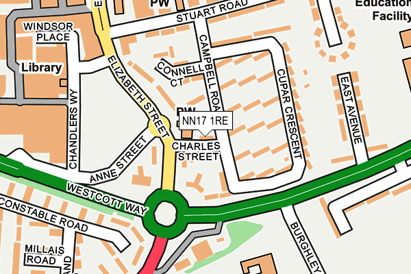 NN17 1RE map - OS OpenMap – Local (Ordnance Survey)