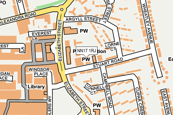 NN17 1RJ map - OS OpenMap – Local (Ordnance Survey)
