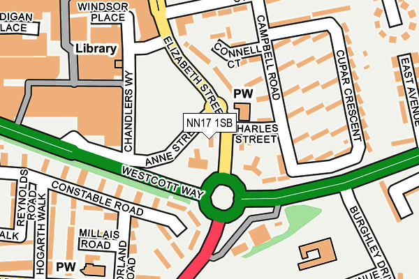 NN17 1SB map - OS OpenMap – Local (Ordnance Survey)