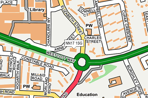 NN17 1SG map - OS OpenMap – Local (Ordnance Survey)