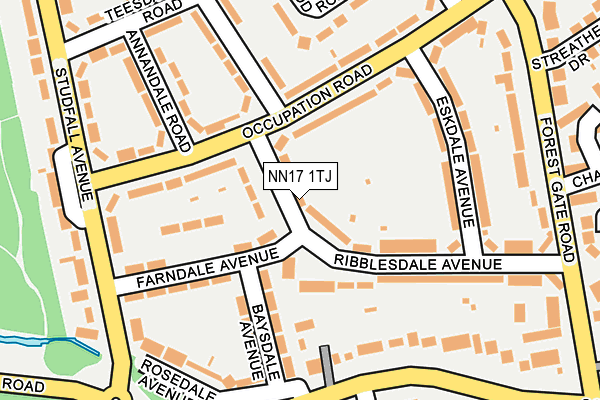 NN17 1TJ map - OS OpenMap – Local (Ordnance Survey)