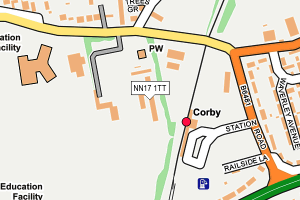 NN17 1TT map - OS OpenMap – Local (Ordnance Survey)