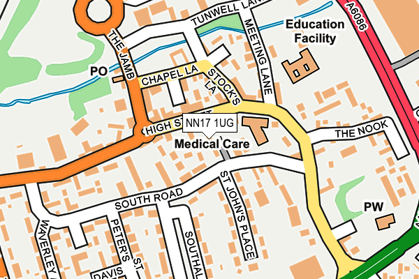 NN17 1UG map - OS OpenMap – Local (Ordnance Survey)