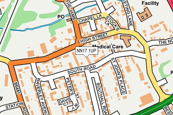 NN17 1UP map - OS OpenMap – Local (Ordnance Survey)