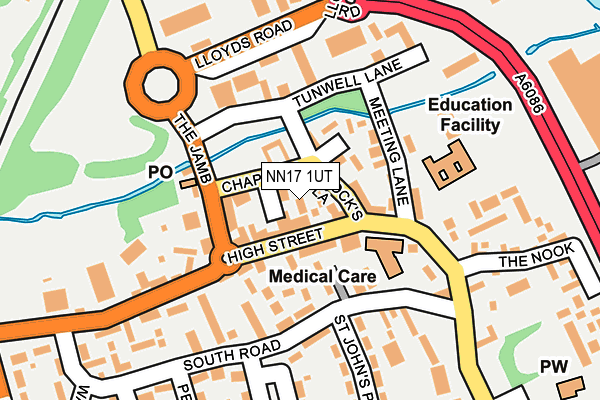 NN17 1UT map - OS OpenMap – Local (Ordnance Survey)