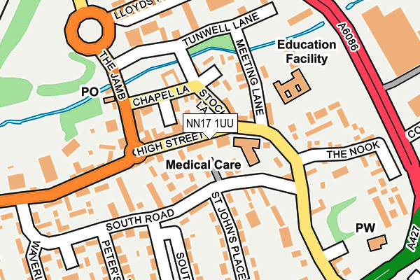 NN17 1UU map - OS OpenMap – Local (Ordnance Survey)