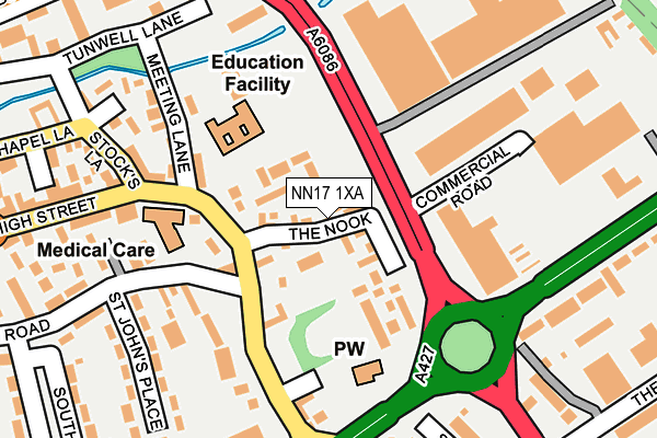 NN17 1XA map - OS OpenMap – Local (Ordnance Survey)
