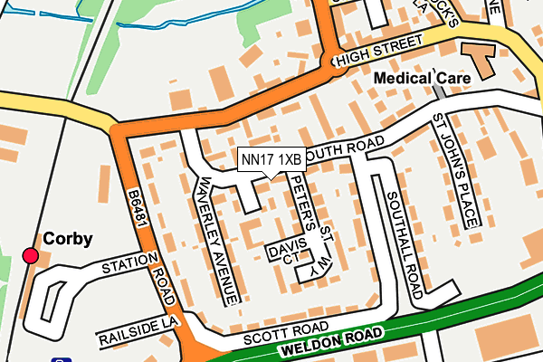 NN17 1XB map - OS OpenMap – Local (Ordnance Survey)