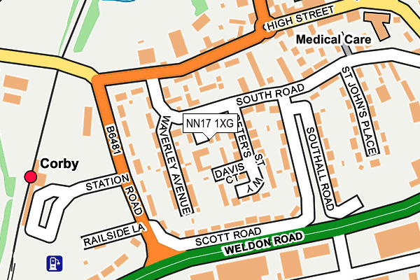 NN17 1XG map - OS OpenMap – Local (Ordnance Survey)